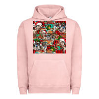 Pigment Salmon christmas pig  aztec Urban Hoodie - FaDigitalArtStudio