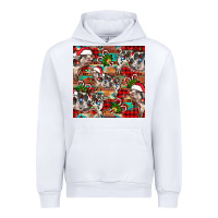 White christmas pig  aztec Urban Hoodie - FaDigitalArtStudio
