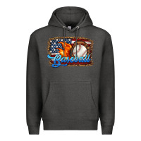 Charcoal Heather western american flag baseball Premium Hoodie - HRA Design Shop