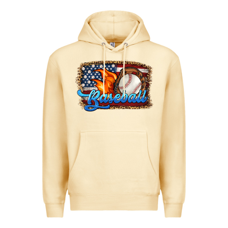 Western American Flag Baseball Premium Hoodie by HRA Design Shop | Teevron