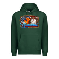 Sports Green western american flag baseball Premium Hoodie - HRA Design Shop