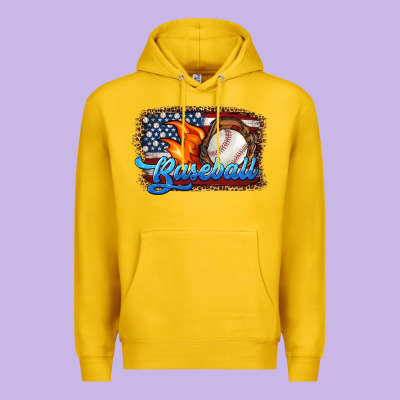 Western American Flag Baseball Premium Hoodie Designed By Hra Design Shop