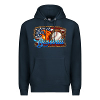 Navy western american flag baseball Premium Hoodie - HRA Design Shop