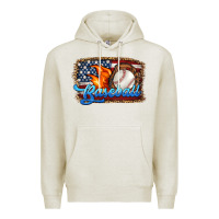 Oatmeal Heather western american flag baseball Premium Hoodie - HRA Design Shop