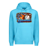 Ocean Blue western american flag baseball Premium Hoodie - HRA Design Shop