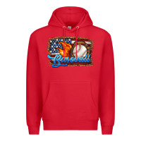 Red western american flag baseball Premium Hoodie - HRA Design Shop