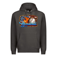 Smoke western american flag baseball Premium Hoodie - HRA Design Shop