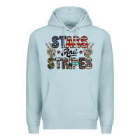 Blue Mist stars and stripes Premium Hoodie - CowhideDigitalArt
