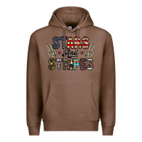 Chestnut stars and stripes Premium Hoodie - CowhideDigitalArt