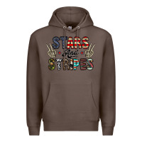 Coffee stars and stripes Premium Hoodie - CowhideDigitalArt