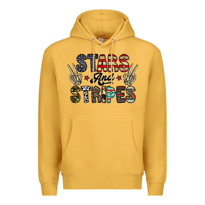 Stars And Stripes Premium Hoodie by CowhideDigitalArt | Teevron