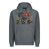 Rock stars and stripes Premium Hoodie - CowhideDigitalArt