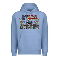 Colony Blue stars and stripes Premium Hoodie - CowhideDigitalArt
