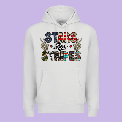 Stars And Stripes Premium Hoodie Designed By Cowhidedigitalart