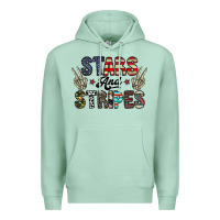 Seafoam stars and stripes Premium Hoodie - CowhideDigitalArt