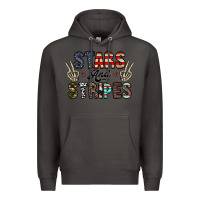 Smoke stars and stripes Premium Hoodie - CowhideDigitalArt
