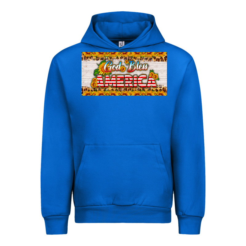 God Bless America Sunflower License Plate Urban Hoodie by HRA Design Shop | Teevron