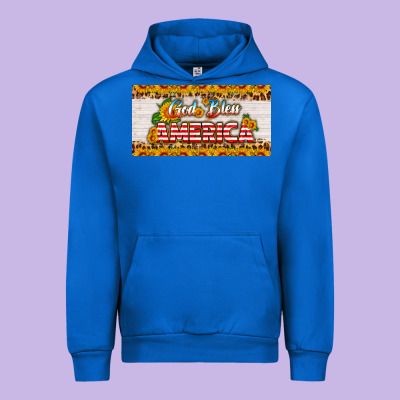 God Bless America Sunflower License Plate Urban Hoodie Designed By Hra Design Shop