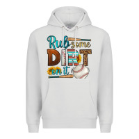 Dove Grey rub some dirt on it baseball Premium Hoodie - HRA Design Shop