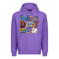 Purple rub some dirt on it baseball Premium Hoodie - HRA Design Shop