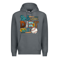 Rock rub some dirt on it baseball Premium Hoodie - HRA Design Shop