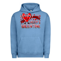 Pigment Pebble Blue daddy is valentine Urban Hoodie - RacoonDesign