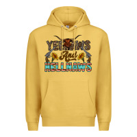 Antique Gold yeehaws and hellnaws Premium Hoodie - CowhideDigitalArt