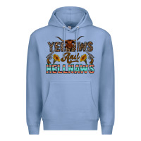 Colony Blue yeehaws and hellnaws Premium Hoodie - CowhideDigitalArt