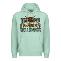 Seafoam yeehaws and hellnaws Premium Hoodie - CowhideDigitalArt
