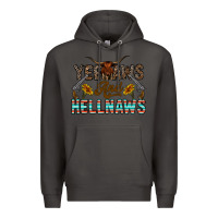 Smoke yeehaws and hellnaws Premium Hoodie - CowhideDigitalArt