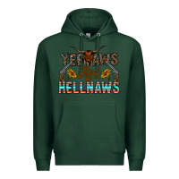 Sports Green yeehaws and hellnaws Premium Hoodie - CowhideDigitalArt