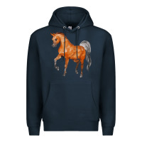 Navy horse Premium Hoodie - FaDigitalArtStudio