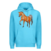 Ocean Blue horse Premium Hoodie - FaDigitalArtStudio