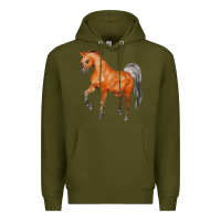 Army Green horse Premium Hoodie - FaDigitalArtStudio