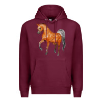 Burgundy horse Premium Hoodie - FaDigitalArtStudio