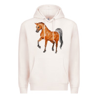 Pale Pink horse Premium Hoodie - FaDigitalArtStudio