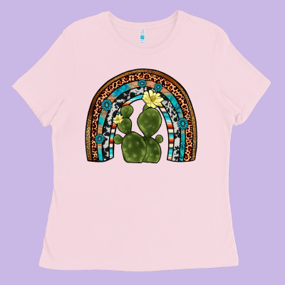 Cactus Gemstone Rainbow Ladies Tee Designed By Artiststas