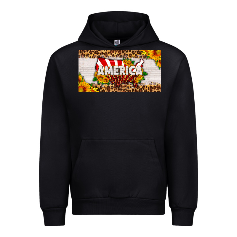 America Map Sunflower License Plate Urban Hoodie by HRA Design Shop | Teevron