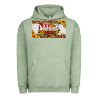 Pigment Oil Green america map sunflower license plate Urban Hoodie - HRA Design Shop