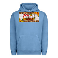 Pigment Pebble Blue america map sunflower license plate Urban Hoodie - HRA Design Shop