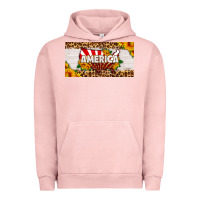Pigment Salmon america map sunflower license plate Urban Hoodie - HRA Design Shop