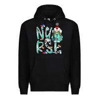 Black nurse Premium Hoodie - RacoonDesign