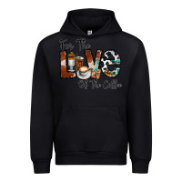 Black for the love of the coffe Urban Hoodie - CowhideDigitalArt