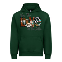 Forest Green for the love of the coffe Urban Hoodie - CowhideDigitalArt