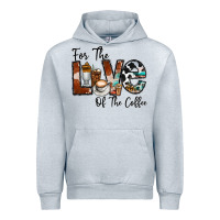 Heather Grey for the love of the coffe Urban Hoodie - CowhideDigitalArt