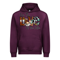 Mauve Wine for the love of the coffe Urban Hoodie - CowhideDigitalArt