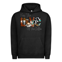 Pigment Black for the love of the coffe Urban Hoodie - CowhideDigitalArt