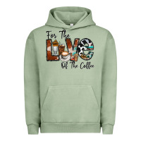 Pigment Oil Green for the love of the coffe Urban Hoodie - CowhideDigitalArt