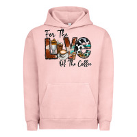 Pigment Salmon for the love of the coffe Urban Hoodie - CowhideDigitalArt