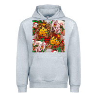 Heather Grey christmas pig  tartan with  hay and christmas ligh Urban Hoodie - FaDigitalArtStudio